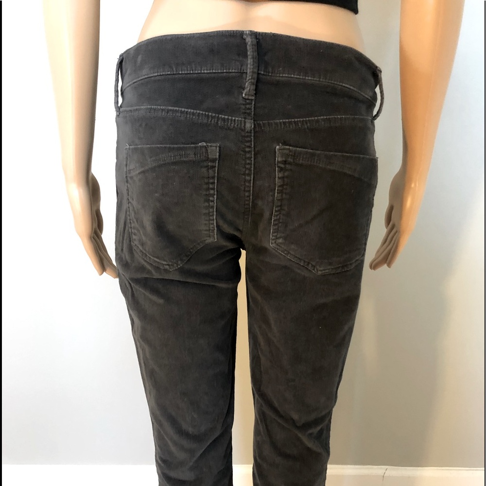 Express Ankle Corduroy Leggings - Charcoal Gray - Size 8L